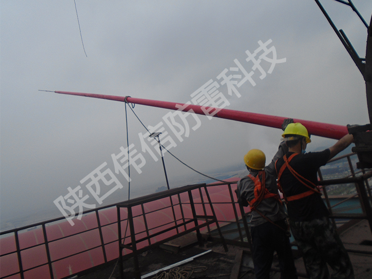 16米玻璃鋼避雷針，工廠專用抗干擾防側(cè)擊絕緣避雷針產(chǎn)品展示三